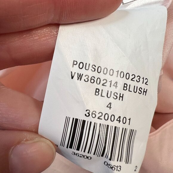 Vera Wang White Halter Neck With Sash Dress Bridesmaid Maxi Blush Pink 4 - Picture 16 of 16